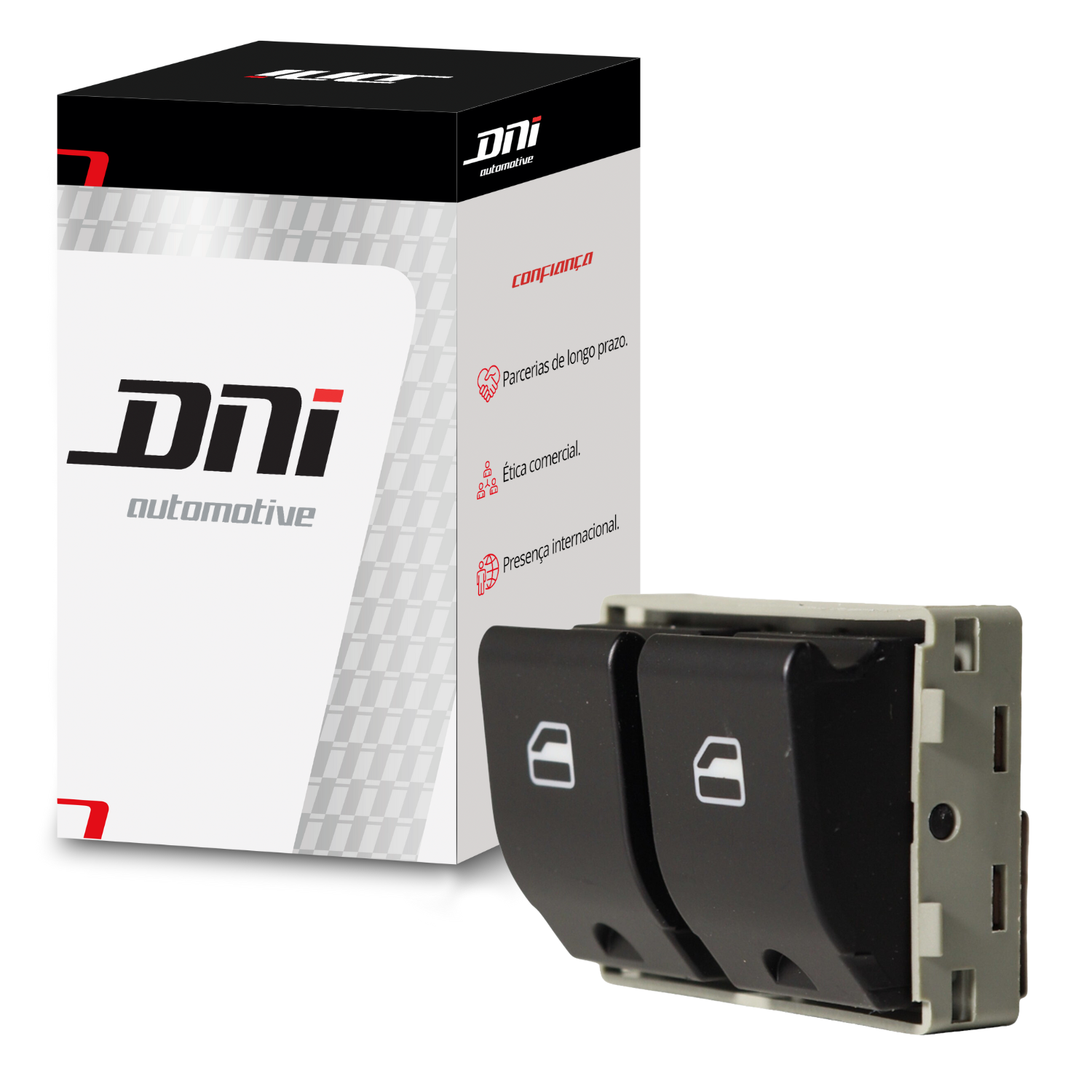 DNI2407 - Interruptor do Vidro Elétrico Duplo VW/Audi 6Q0959858A